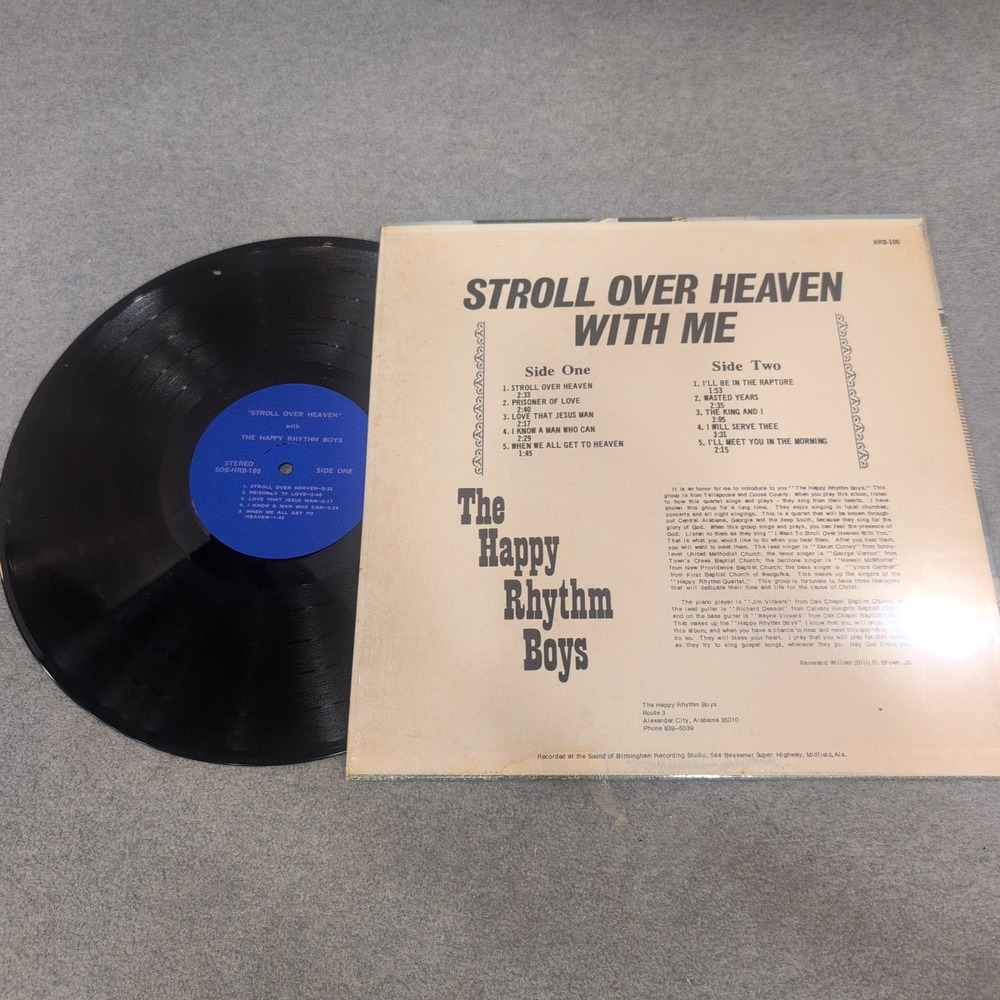 The Happy Rhythm Boys Stroll Over Heaven With Me LP Southern Gospel - Picture 2 of 2